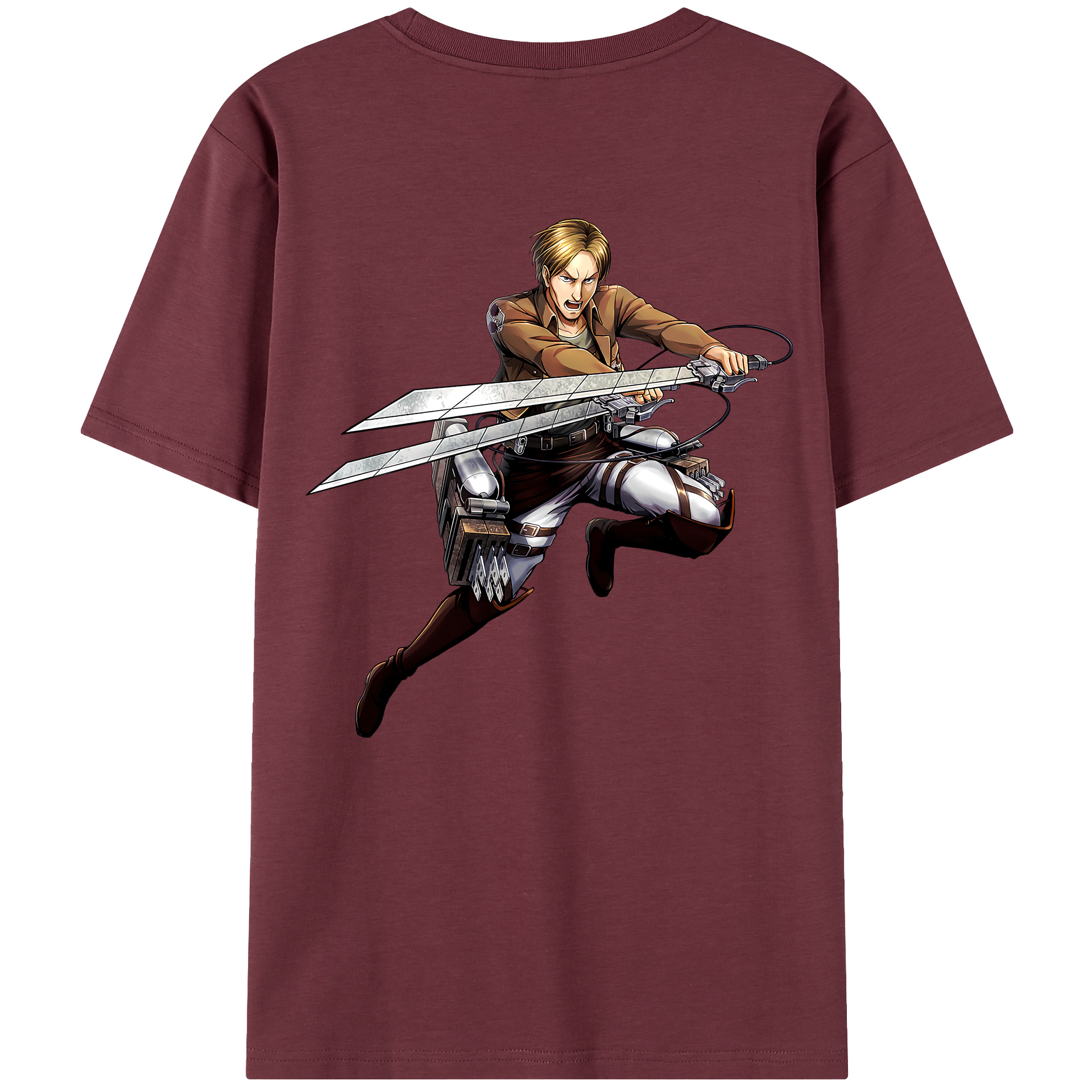 （画像用） 進撃の巨人 Attack on Titan 綿100％半袖Tシャツ（背面プリント）